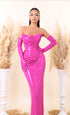 Ela - Strapless dress with ruched bodice